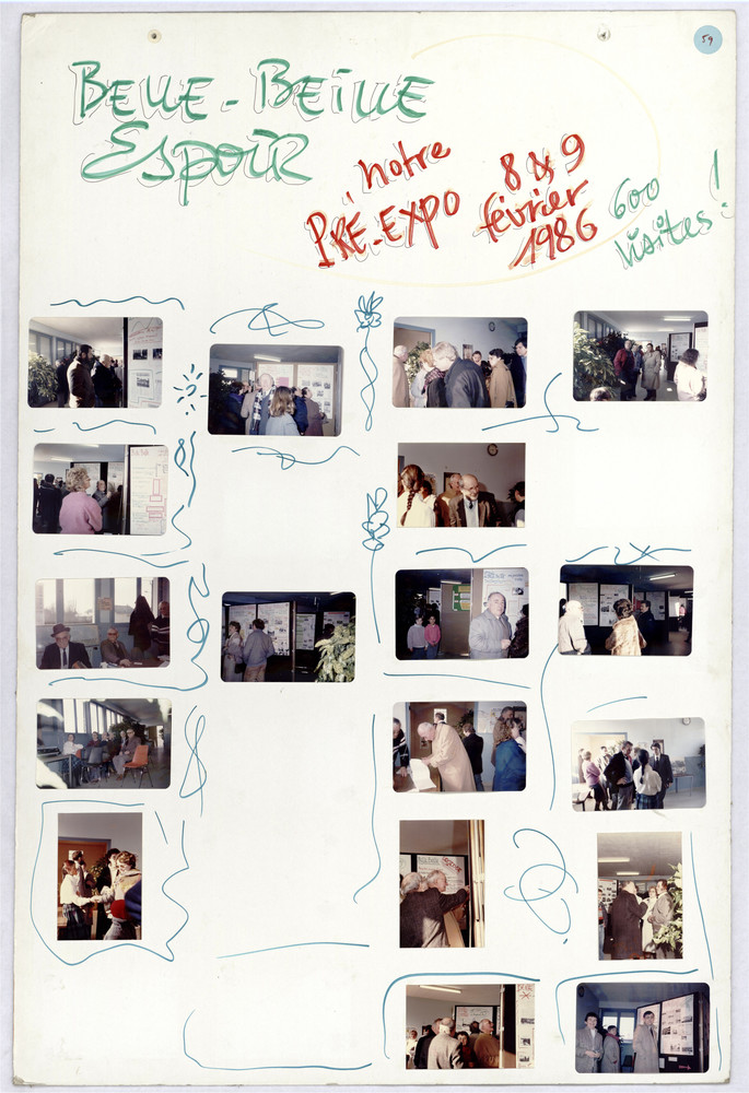 Panneau 59 - Belle-Beille Espoir, notre pré-exposition le 8 &amp; 9 février 1986.